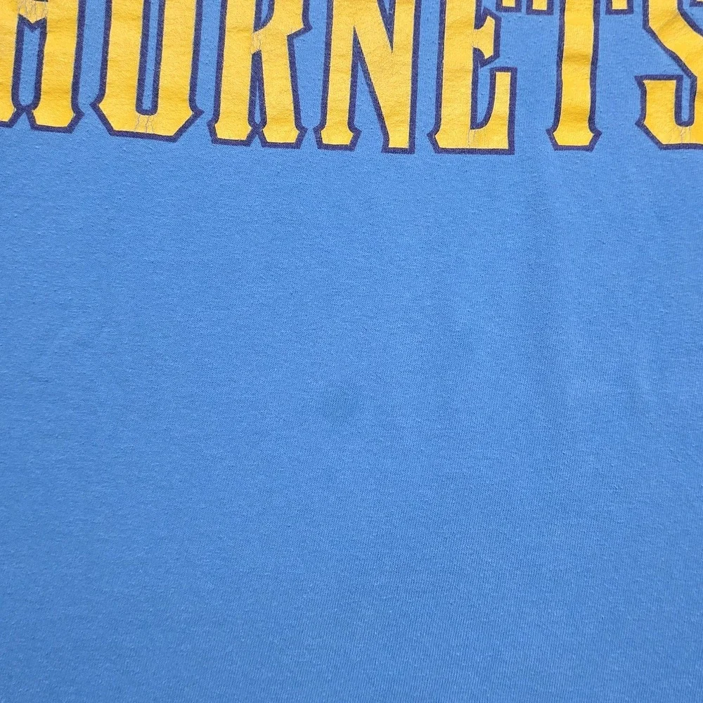 Vintage New Orleans Hornets T-Shirt Mens XL Double Sided NOLA Blue NBA